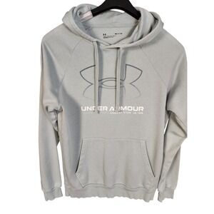 Under Armour Women S Sweatshirt Hoodie Light Blue Gray Performance Oversized fit